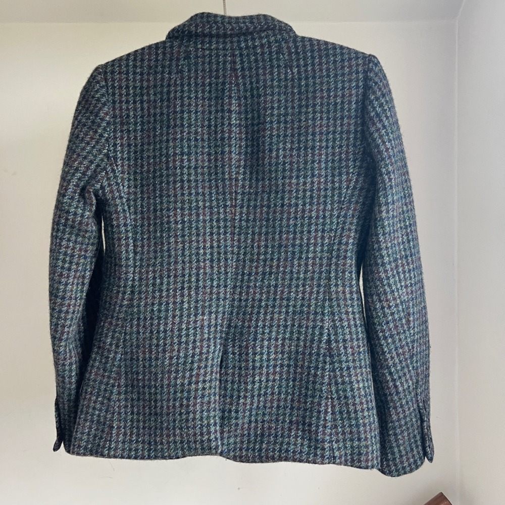 J.Crew Wool Blazer 4 Gray Houndstooth Tweed Jacket Professional Plaid Preppy - Picture 4 of 11